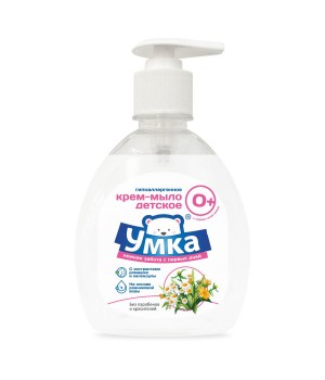 Жидкое крем-мыло детское гипоаллергенное УМКА 300мл (ШК: 4627087920937 )